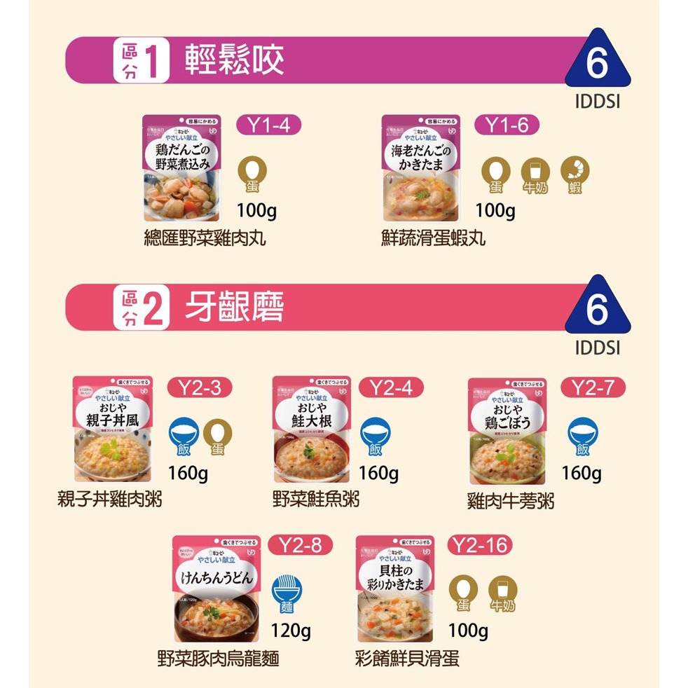 鮮蔬滑蛋蝦丸 100g 日本 KEWPIE 丘比 介護食品 Y1-6 銀髮餐 銀髮粥 牙套食品 介護食 牙套食-細節圖6