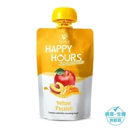 大地之愛 Happy Hours 6m+ 生機 纖果飲 (蘋果/桃子/芒果) 100g 果泥