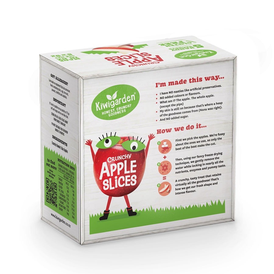 大地之愛 皮皮奧斯 Kiwigarden 12m+ 冷凍乾燥水果 (蘋果) 45g/盒-細節圖2