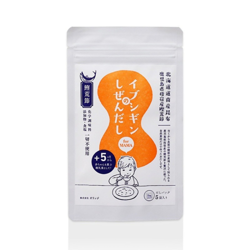 日本【ORIDGE】無食鹽 昆布柴魚湯包 25g (5g/包 共5包入) (5個月以上適用)