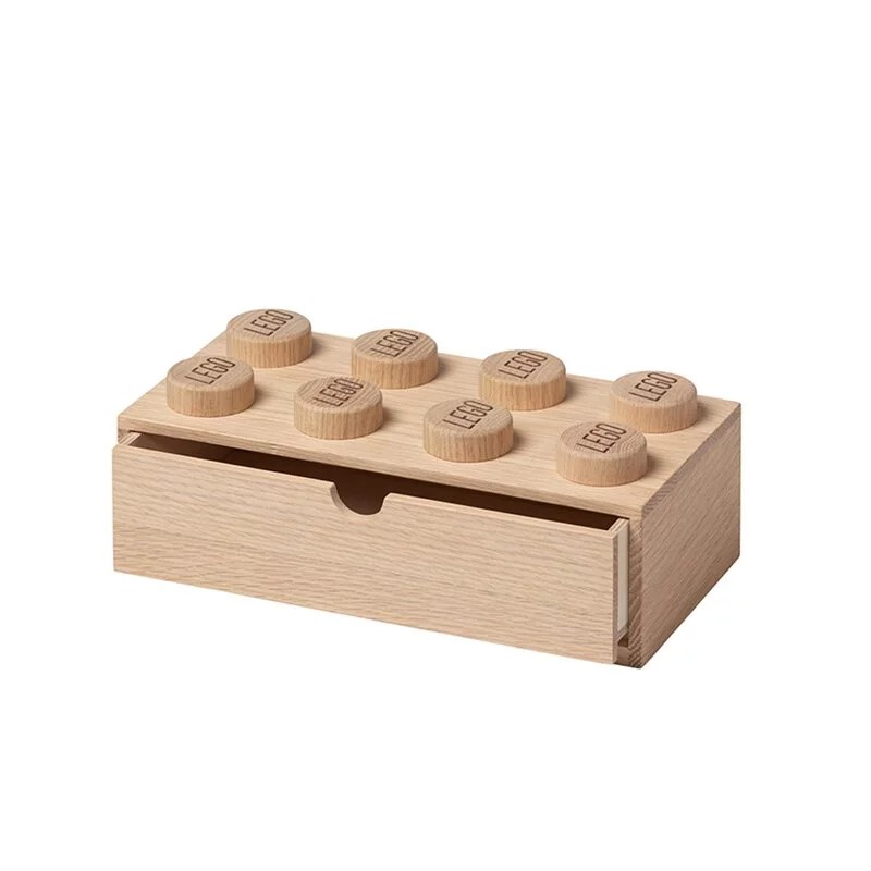 【二色可選】【Room Copenhagen】樂高 LEGO 桌上型木製八凸抽屜收納箱