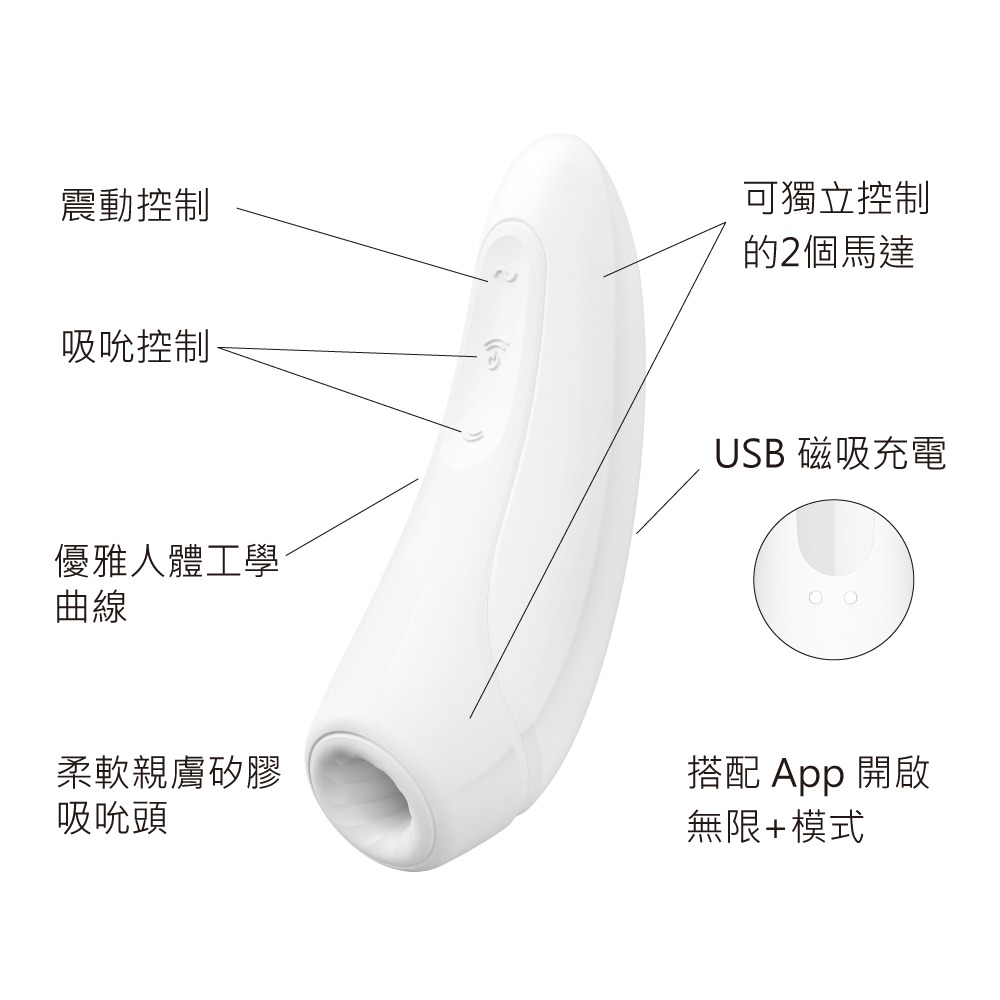 德國Satisfyer｜Curvy 1+ 智能吸吮陰蒂震動器 「15年保固」-細節圖11