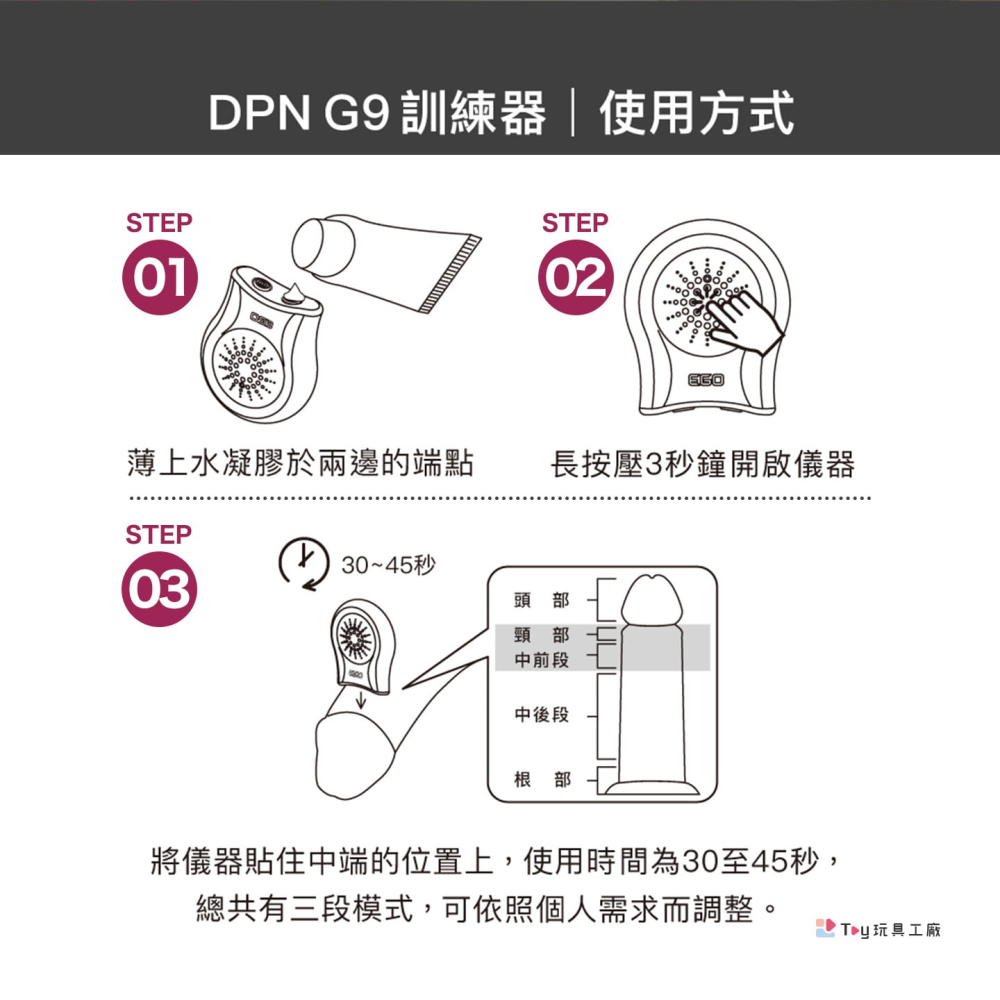 EGO DPN G9 陰莖訓練器｜一年保固｜許藍方博士代言｜台灣製造-細節圖7