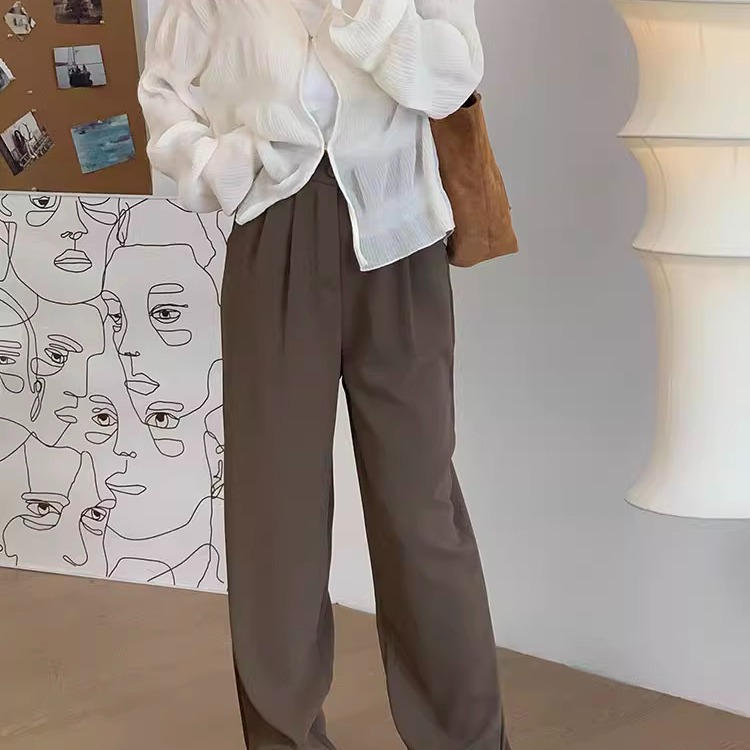 韓版溫柔皺褶紋理雪紡罩衫（4色）-細節圖4