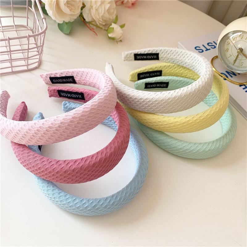 凹造型必備！顏色超級多🌷 漂釀歐膩糖果色髮箍（2款  13色）一般款 華夫格 細髮箍 韓系髮箍 髮飾 頭飾 飾品 配件-細節圖4