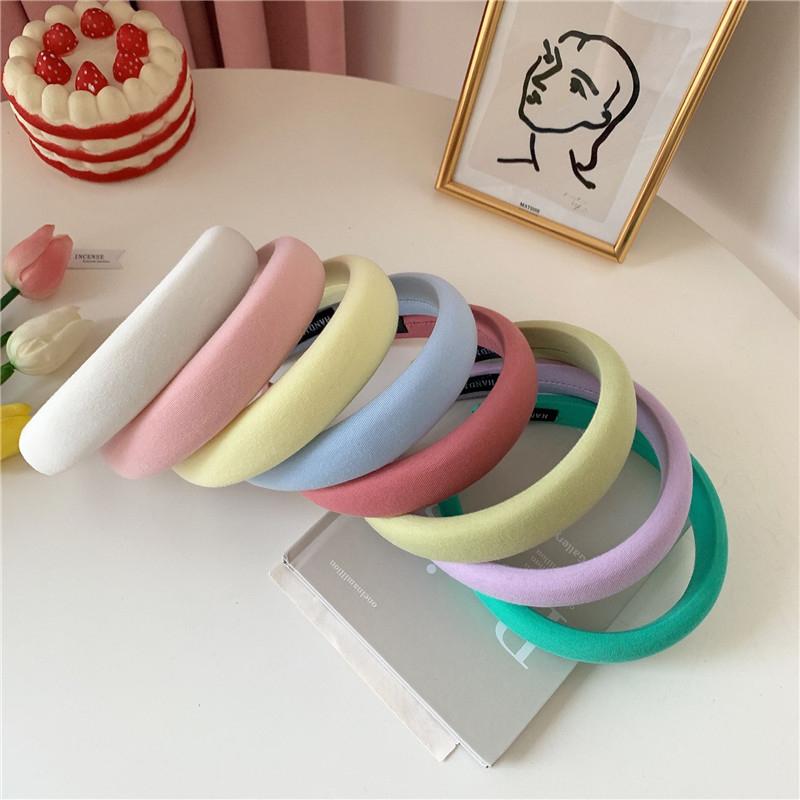 凹造型必備！顏色超級多🌷 漂釀歐膩糖果色髮箍（2款  13色）一般款 華夫格 細髮箍 韓系髮箍 髮飾 頭飾 飾品 配件-細節圖8