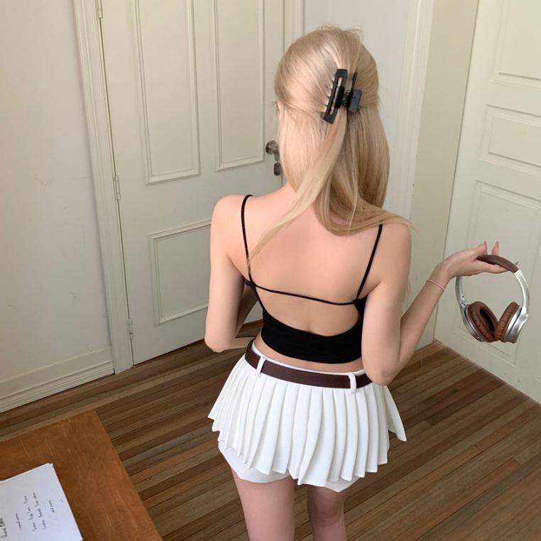 ⚠️任選兩件$498⚠️  單穿超辣！自帶胸墊✨ 免穿內衣🎀  辣妹無敵美背bra背心（3色）內衣 小可愛 女裝 運動-細節圖6