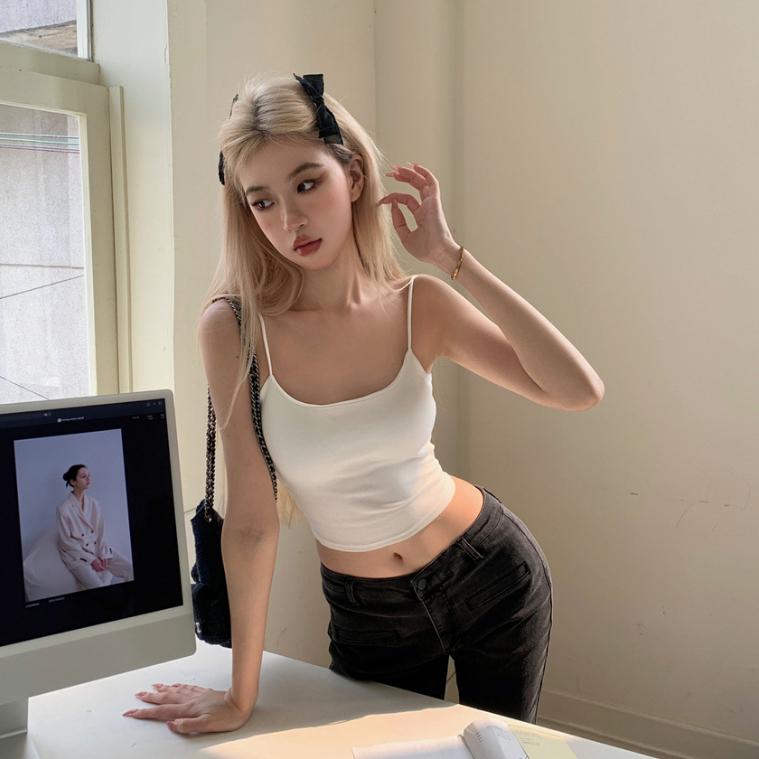 ⚠️任選兩件$498⚠️  單穿超辣！自帶胸墊✨ 免穿內衣🎀  辣妹無敵美背bra背心（3色）內衣 小可愛 女裝 運動-細節圖7