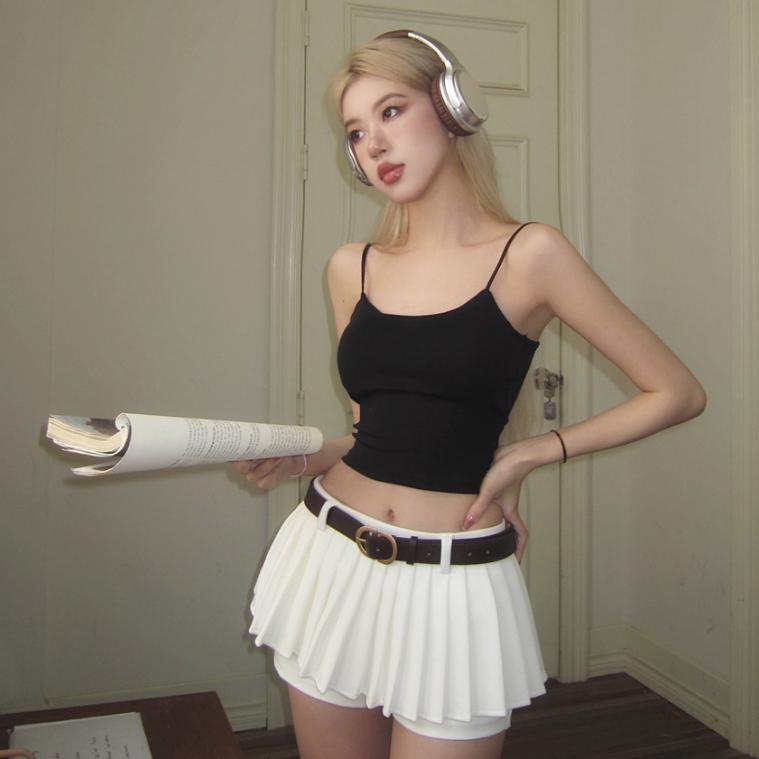 ⚠️任選兩件$498⚠️  單穿超辣！自帶胸墊✨ 免穿內衣🎀  辣妹無敵美背bra背心（3色）內衣 小可愛 女裝 運動-細節圖8