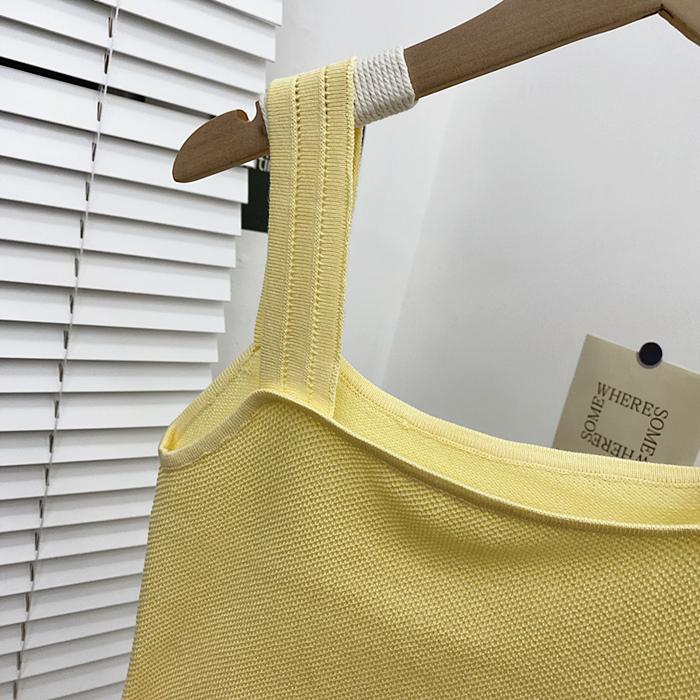 包色必推款📦  超百搭多色針織吊帶背心（2款 7色）內衣 小可愛 女裝 運動背心 顯瘦 特價 舒適 美背 吊帶背心-細節圖5