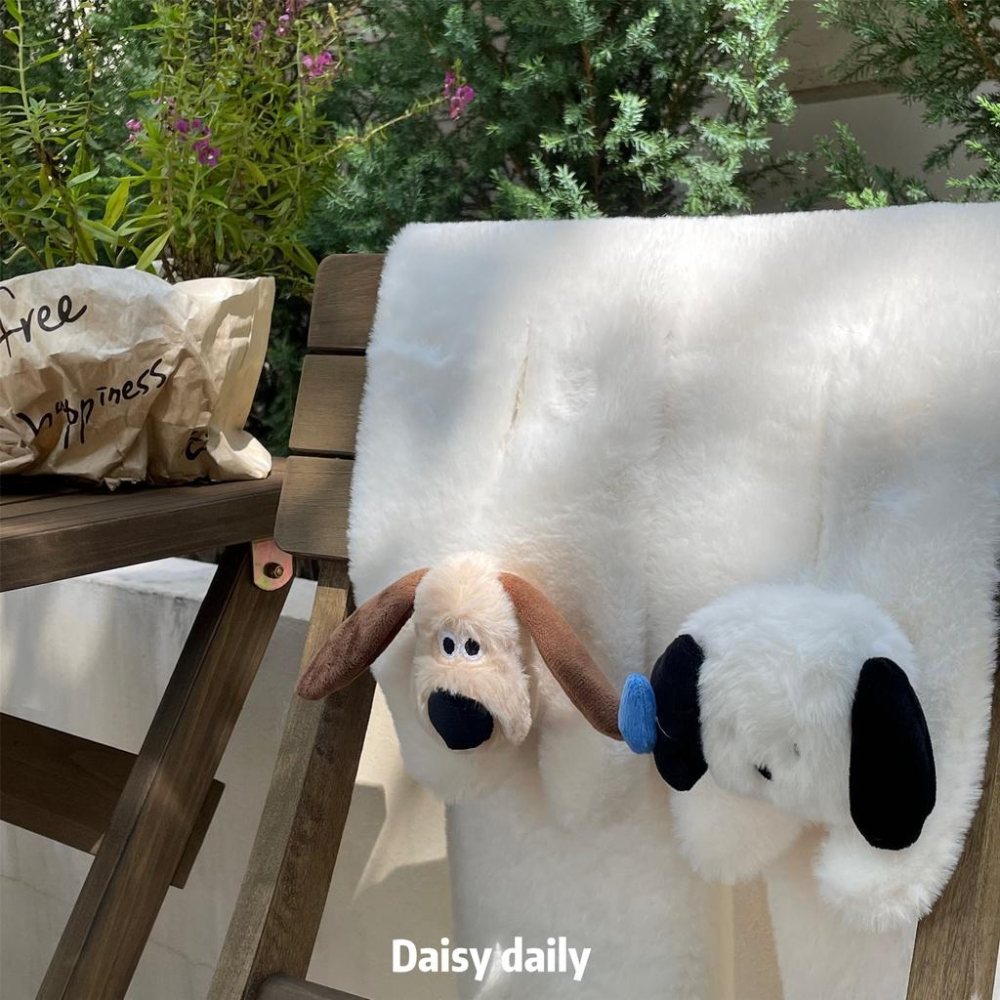 聖誕禮物必推🎁  加厚超暖🐶  超Q立體狗狗毛絨圍巾（5款）手套/短圍巾/圍脖/情侶款/交換禮物-細節圖8