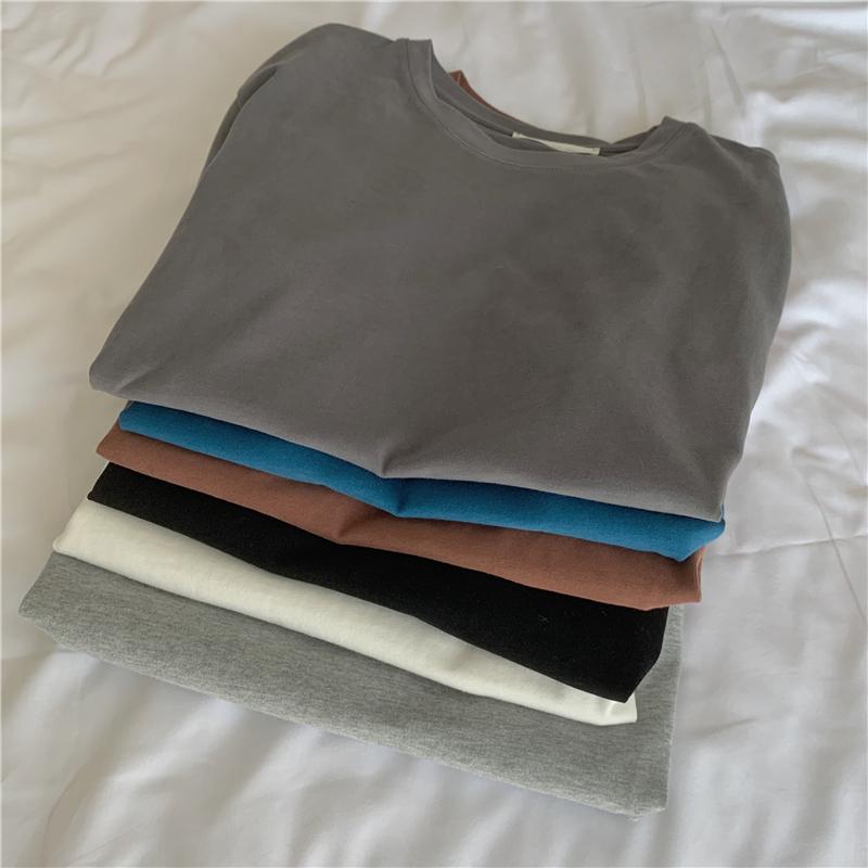 包色優惠📦  衣櫃必備款✨  質感升級超好穿基本款素tee（6色  M-XL）韓系 顯瘦 特價 女裝 衣服 基本款 T恤-細節圖3
