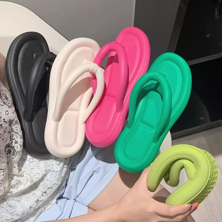 ⚠️限時特價$299❗️  軟底超好穿✨  夏日多巴胺配色人字拖（增高款&一般款  36-41）夾腳拖 懶人拖 沙灘拖-細節圖9