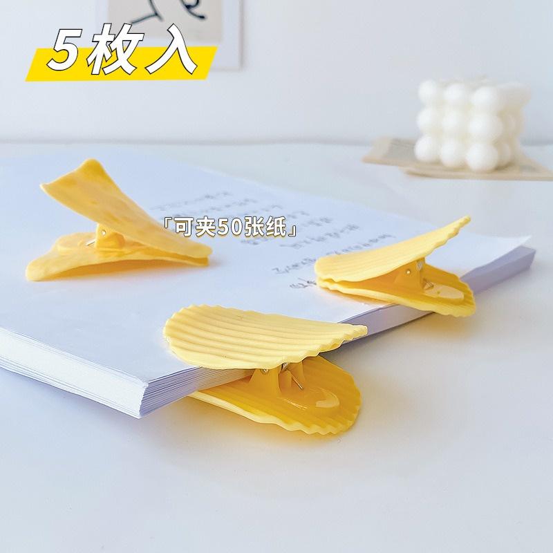 一組五入🥔  超Q洋芋片夾子（圓形&三角形）聖誕禮物🎁 搞怪食物夾子-細節圖3