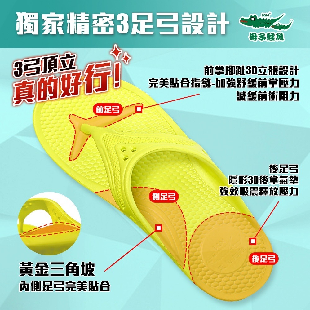 首創抗菌蚵技神速y拖(BN 520)男女鞋-母子鱷魚桃園八德旗艦店-細節圖7