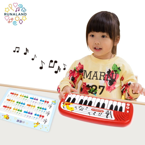 RUNALAND-寶寶迷你鋼琴 附成長遊戲書 3種音色切換（鋼琴、小喇叭、薩克斯風） 知育玩具 電子琴