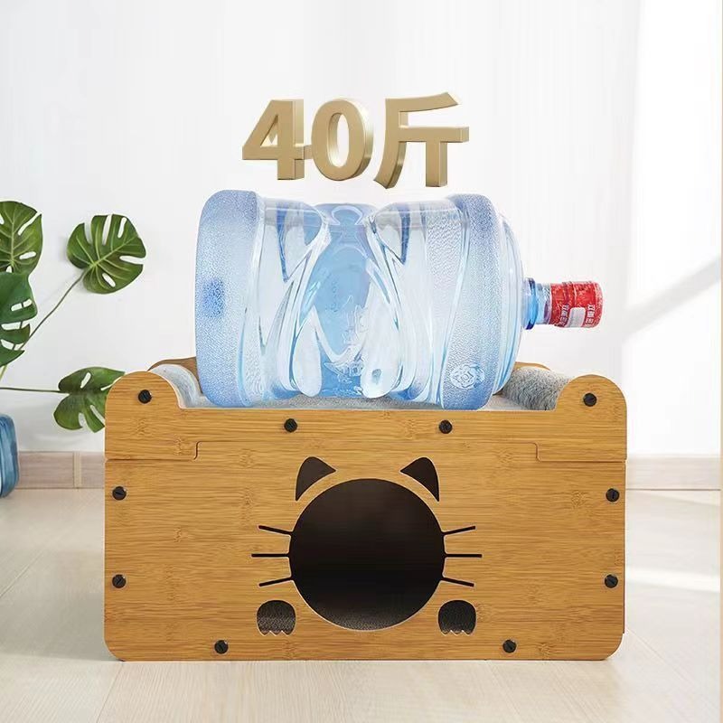 封閉式貓屋貓抓板一體｜四季通用貓窩沙發｜幼貓寵物床玩具多功能貓爪板-細節圖3