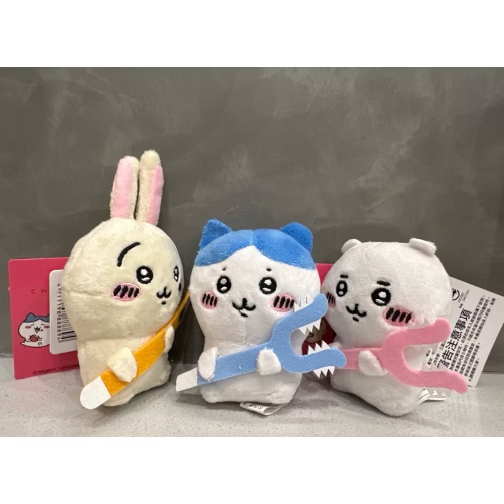 《正版》吉伊卡哇娃娃 3英吋 討伐棒款吊飾 背包款 烏薩奇 小可愛 小八 毛絨玩具 鍊珠毛絨chiikawa-細節圖2