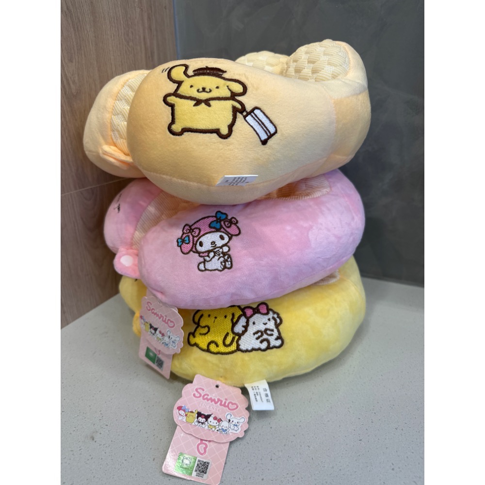 《雷標正版》三麗鷗頸枕 布丁狗 美樂蒂 大耳狗 帕洽狗 庫洛米 護頸枕頭 出國 長期旅途必備-細節圖2