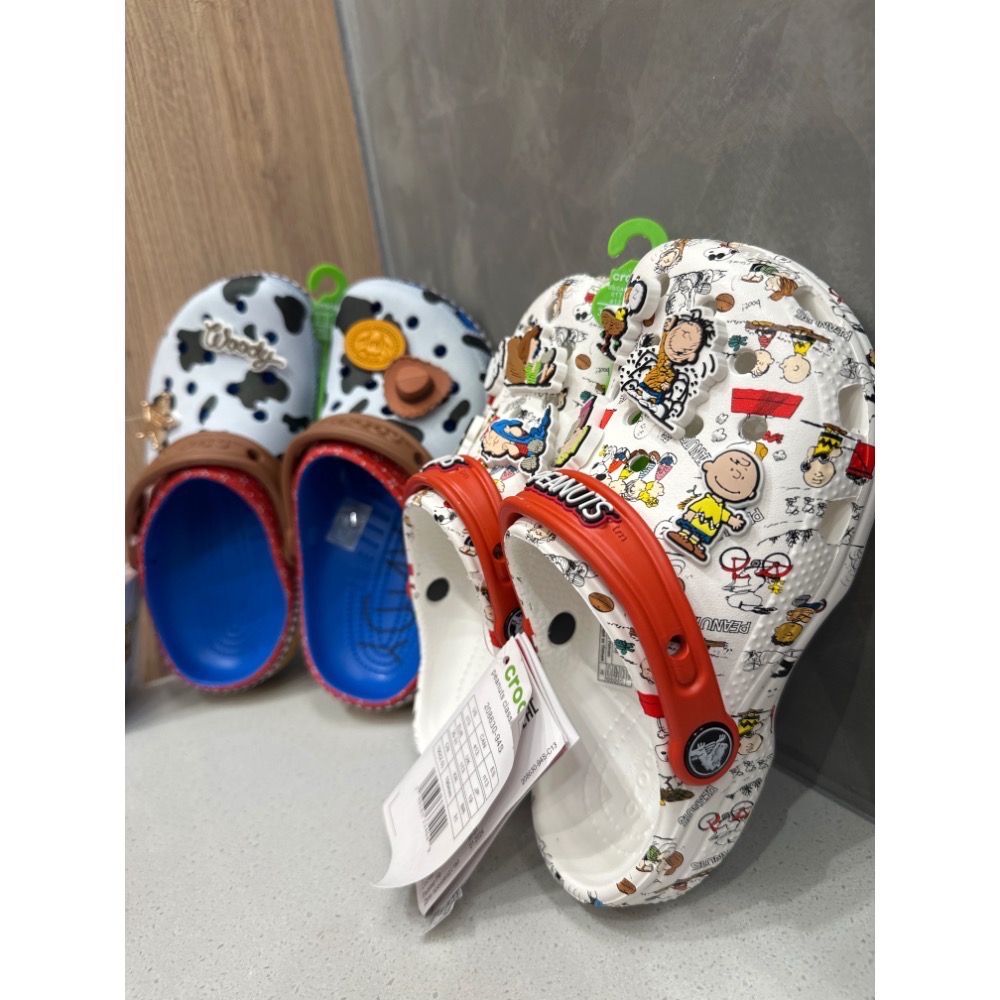 Cross 兒童涼鞋 洞洞鞋 經典克駱格聯名系列 史努比 玩具總動員胡迪 迪士尼米妮趣味防滑鞋-細節圖5