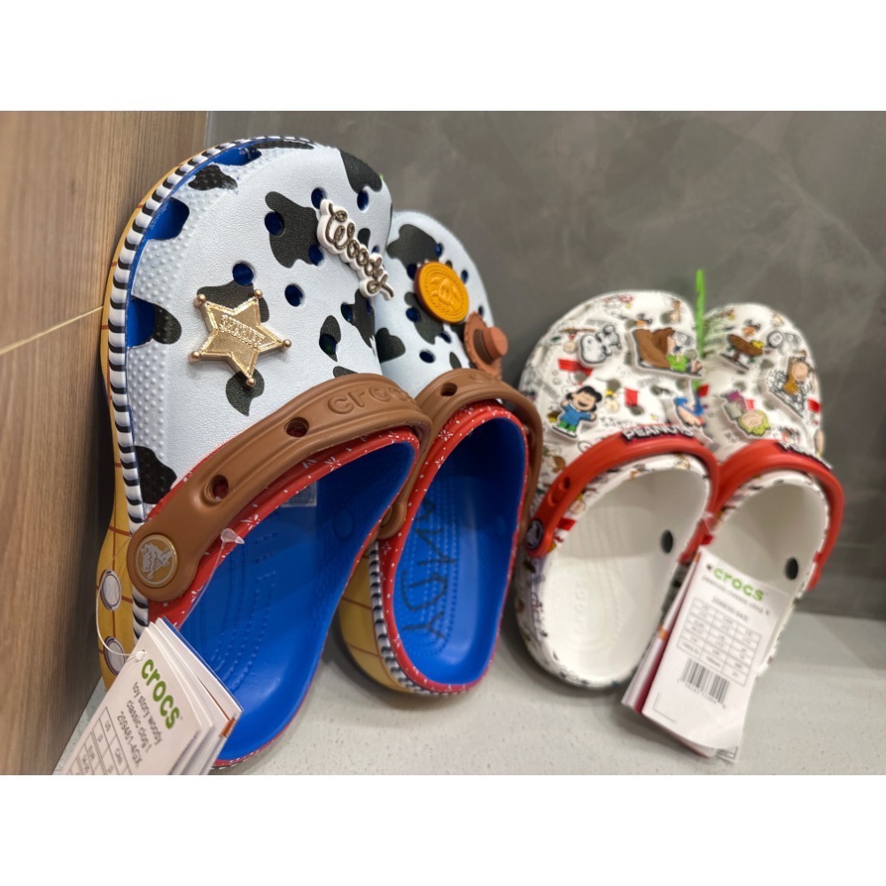 Cross 兒童涼鞋 洞洞鞋 經典克駱格聯名系列 史努比 玩具總動員胡迪 迪士尼米妮趣味防滑鞋-細節圖6