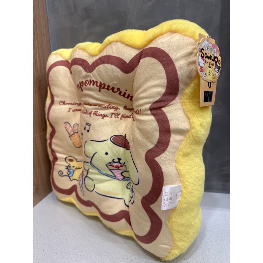 《雷標正版》三麗鷗 酷洛米 美樂蒂 布丁狗 Hello Kitty 大耳狗 坐墊 靠枕 椅墊 靠墊 布丁狗14英吋-細節圖3