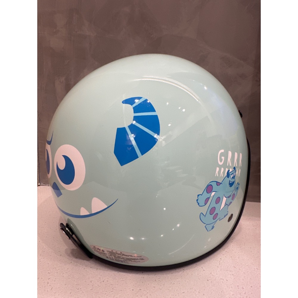 《正版》迪士尼安全帽 大臉毛怪 安全帽 半罩安全帽 毛怪安全帽 怪獸電力公司 玩具總動員-細節圖2