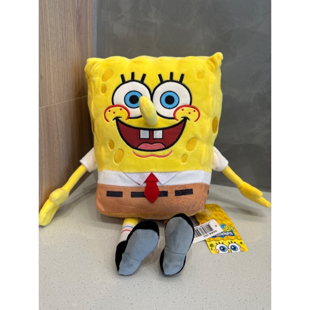 《正版》海綿寶寶玩偶 9吋 10英吋13英吋 海綿寶寶娃娃 吊帶派大星牛仔款 海綿寶寶-規格圖5