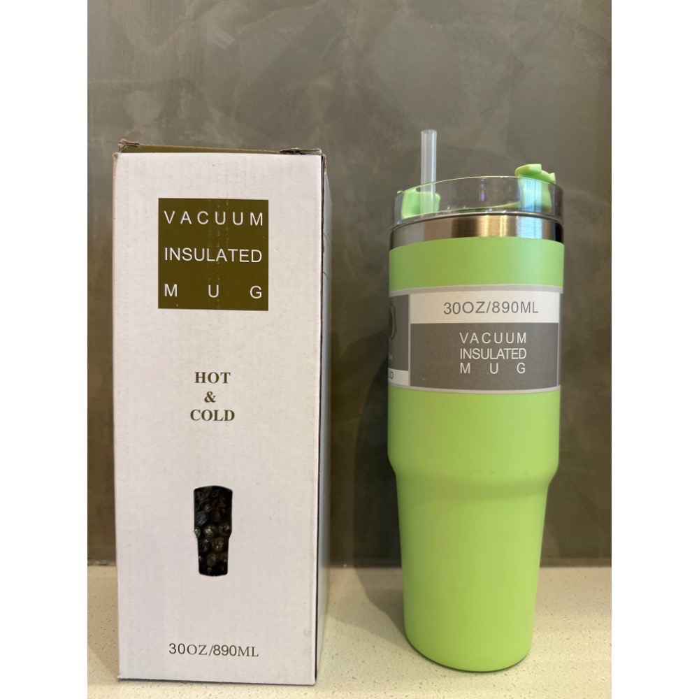 新款304不鏽鋼手拿冰霸杯 30oz大容量 900ml 帶吸管保溫杯 素面 便攜 保冷 車載-規格圖6