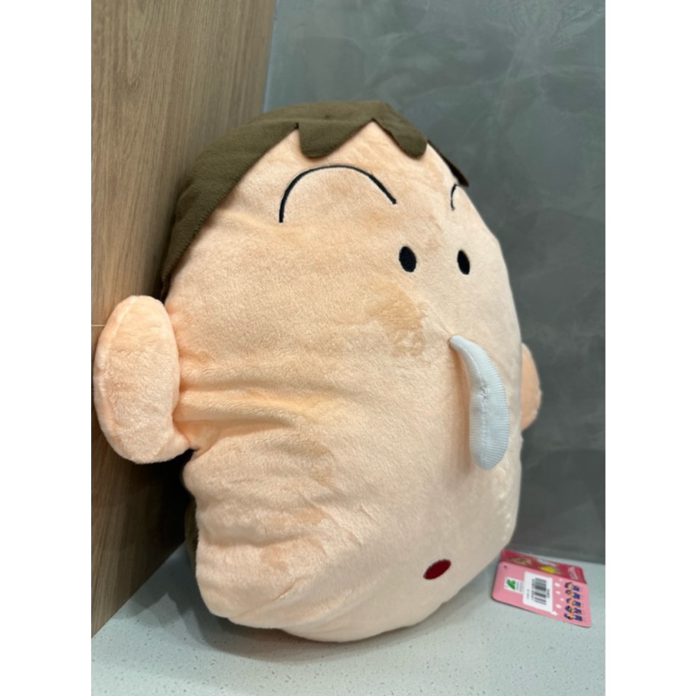 《正版》蠟筆小新 阿呆鼻涕抱枕 小新睡衣抱枕 阿呆抱枕 14英吋 午睡枕 靠背枕 阿呆鼻涕拉環玩偶 鼻涕-細節圖2