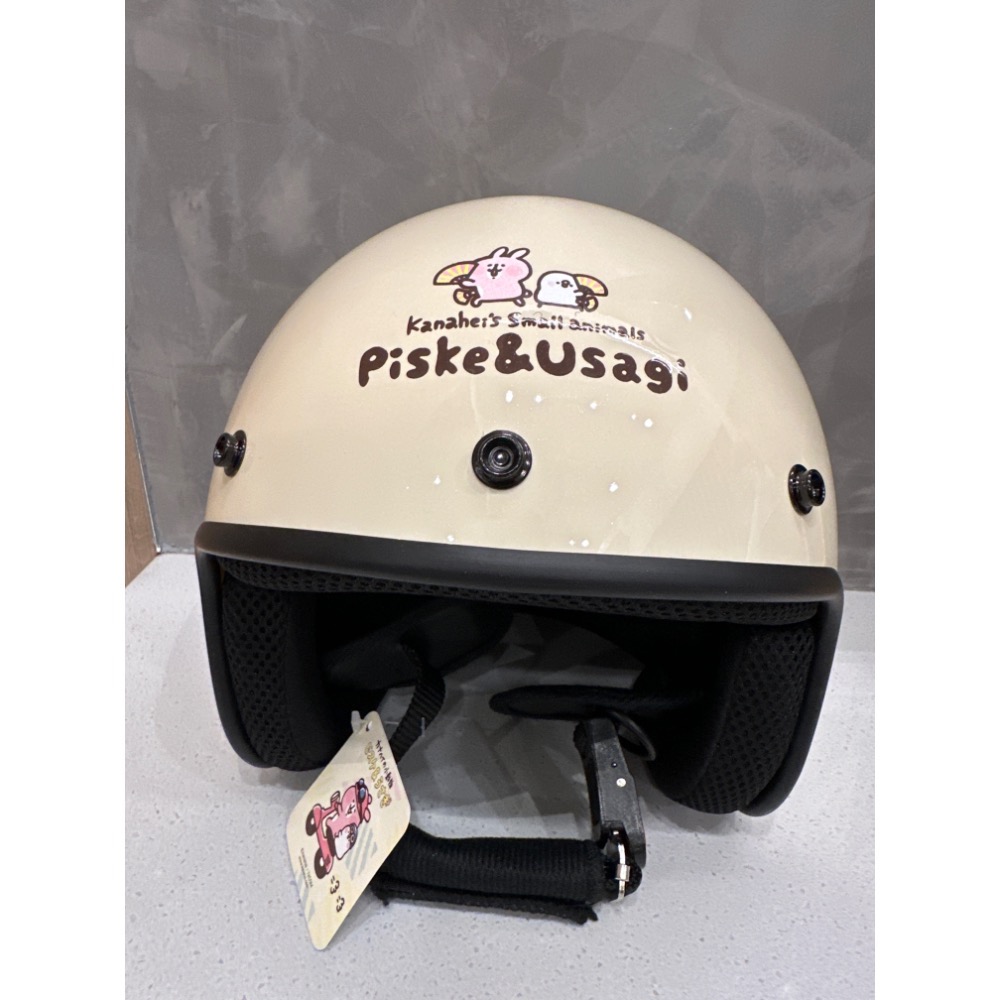 《正版》EVO 卡娜赫拉-喫茶趣  復古帽 3/4罩安全帽 米白色款 CA-310M 智同-細節圖2