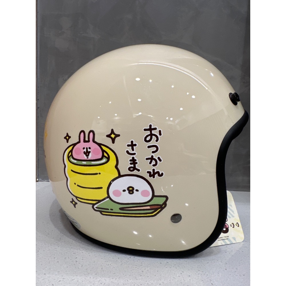 《正版》EVO 卡娜赫拉-喫茶趣  復古帽 3/4罩安全帽 米白色款 CA-310M 智同-細節圖5