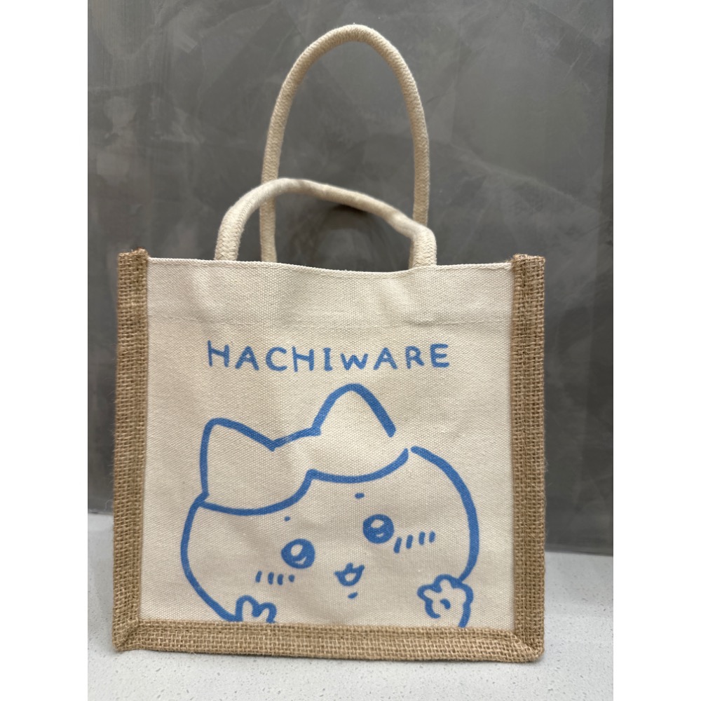 《正版》吉伊卡哇 小八貓 烏薩奇 麻布手提袋 CHIIKAWA麻布手提袋吉伊卡哇 小八貓 兔兔 手提袋 購物袋 麻布手-規格圖2