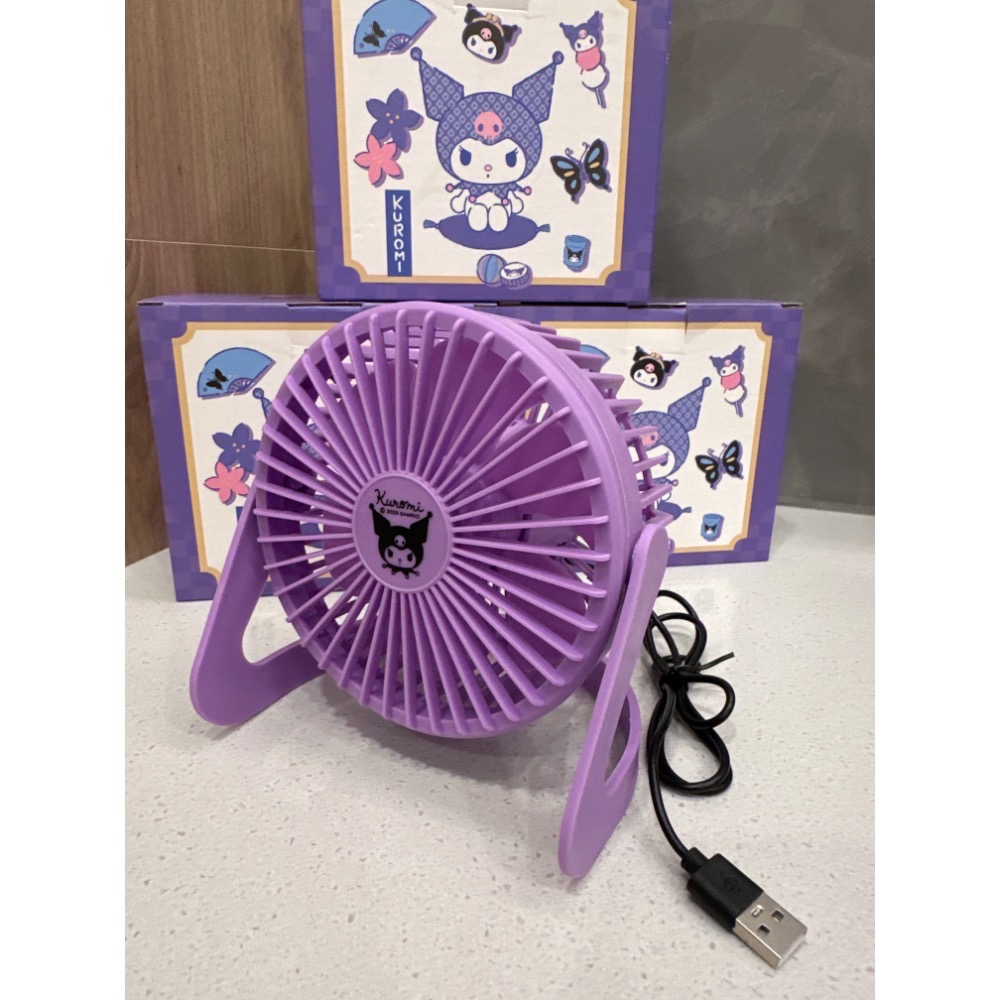 《正版》三麗鷗 桌上型USB FAN直流小風扇 Kuromi酷洛米 Sanrio 大耳狗直流小風扇 迷你桌扇-細節圖5