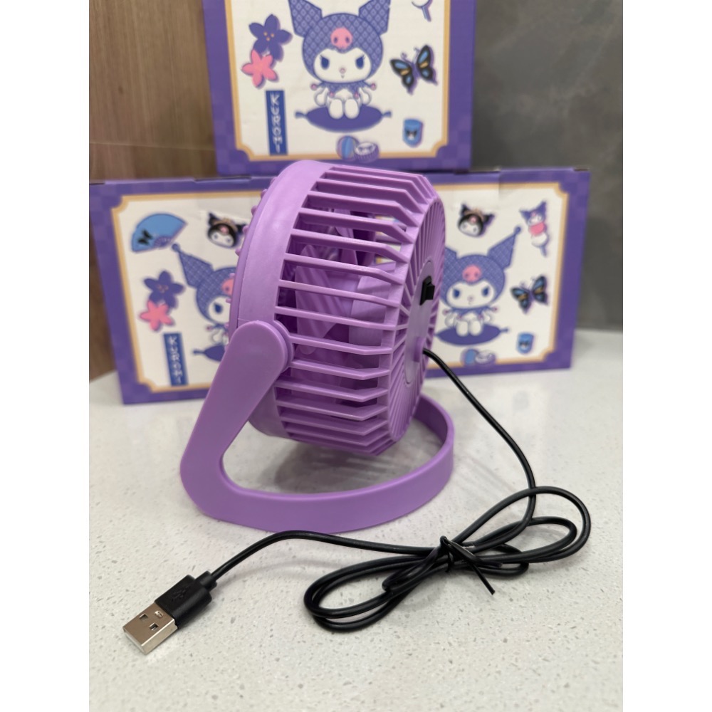《正版》三麗鷗 桌上型USB FAN直流小風扇 Kuromi酷洛米 Sanrio 大耳狗直流小風扇 迷你桌扇-細節圖6