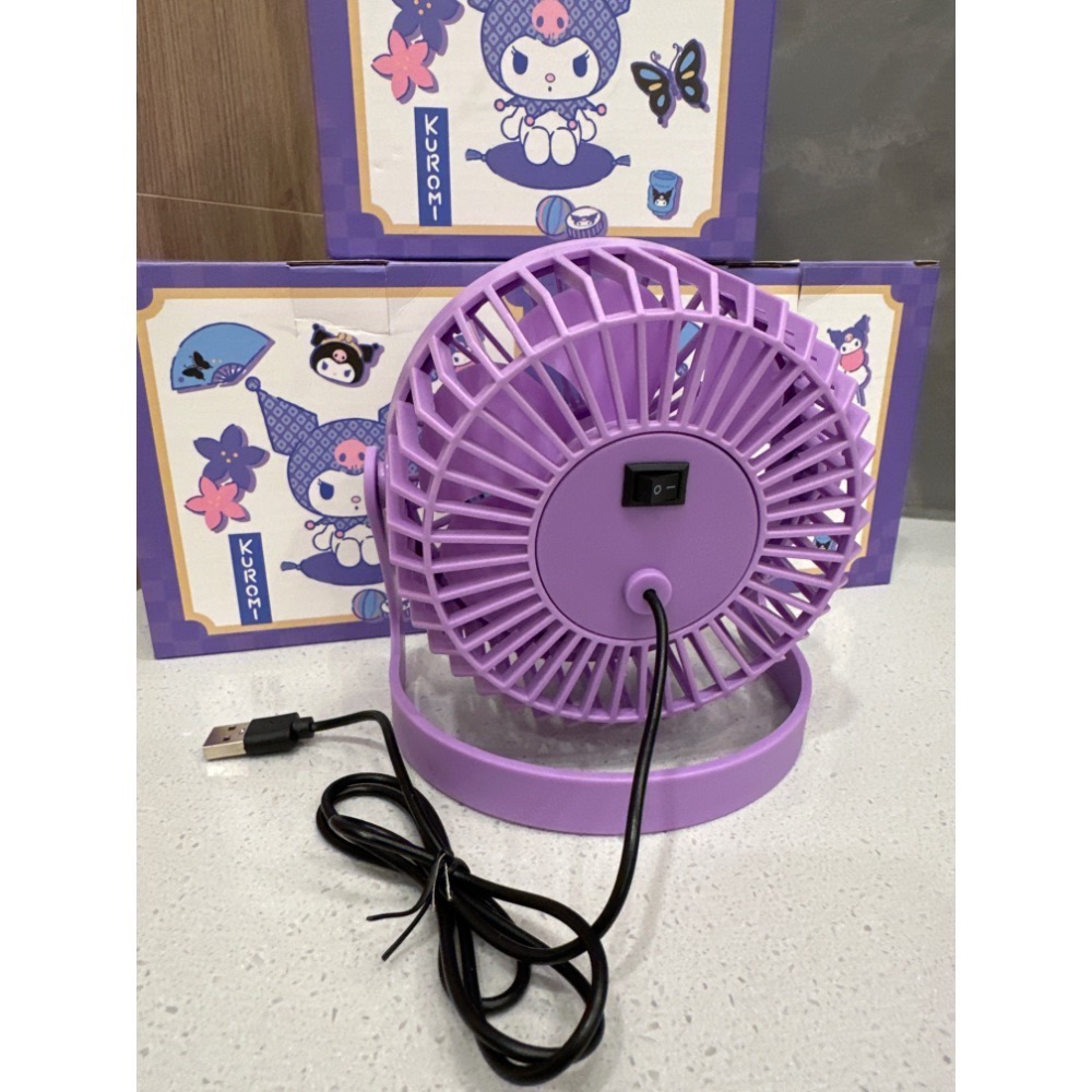 《正版》三麗鷗 桌上型USB FAN直流小風扇 Kuromi酷洛米 Sanrio 大耳狗直流小風扇 迷你桌扇-細節圖7