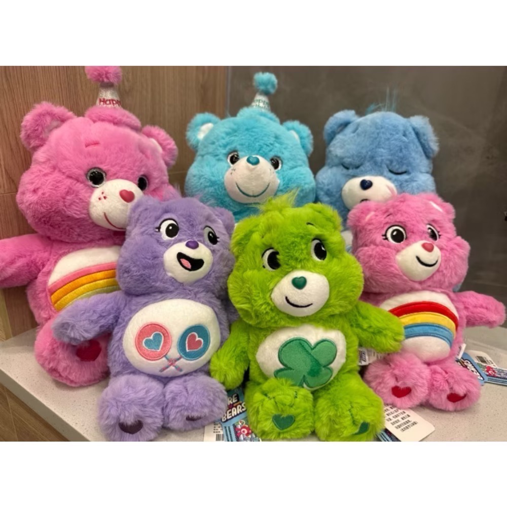 《雷標正版》Care Bears 彩虹熊娃娃 愛心小熊娃娃 生日派對帽彩虹熊 吊飾 鑰匙圈吊飾 吸盤娃娃 台灣現貨全新-細節圖2