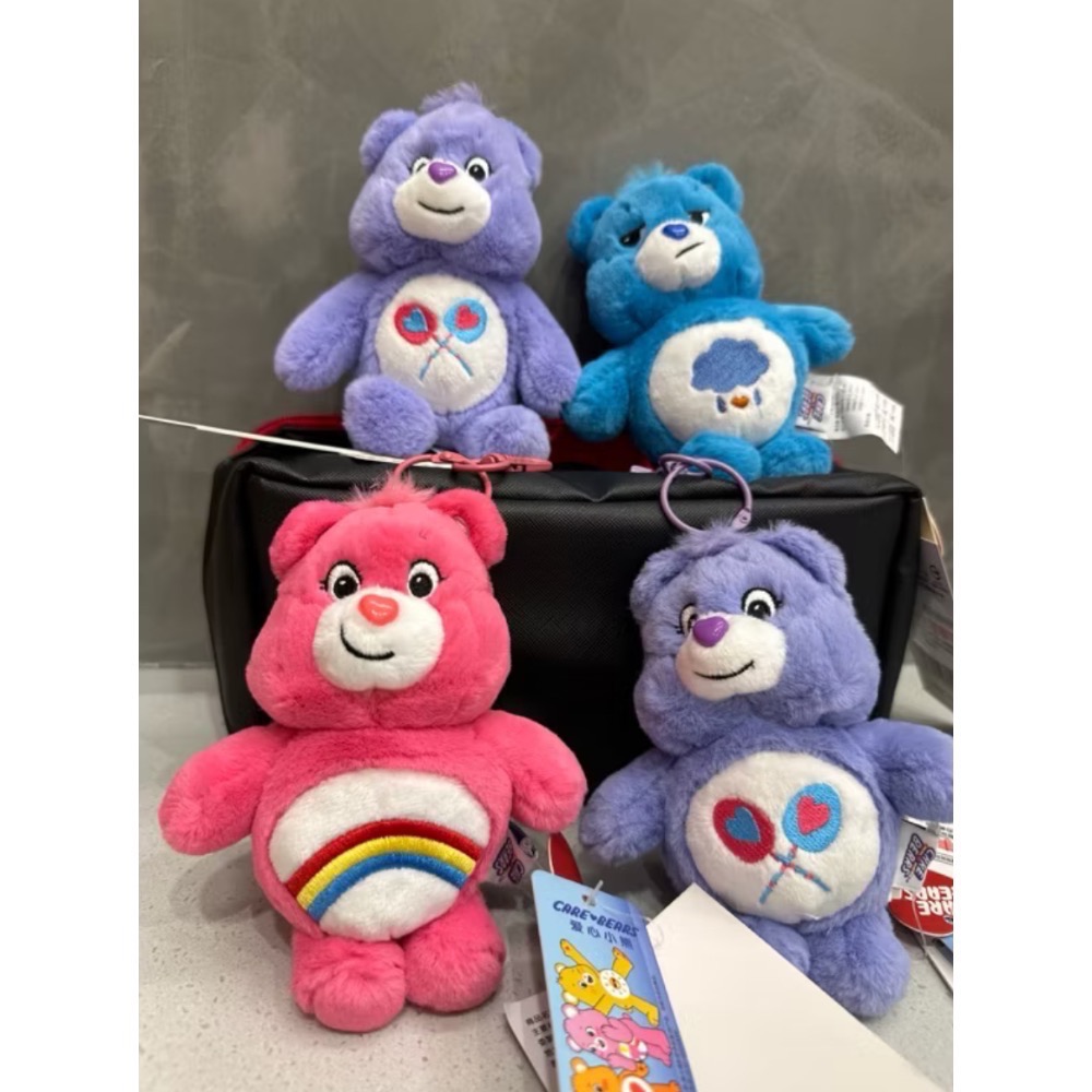 《雷標正版》Care Bears 彩虹熊娃娃 愛心小熊娃娃 生日派對帽彩虹熊 吊飾 鑰匙圈吊飾 吸盤娃娃 台灣現貨全新-細節圖3
