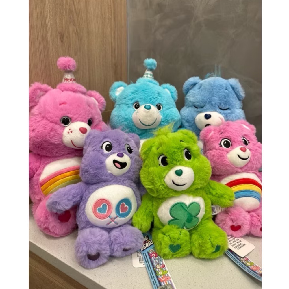 《雷標正版》Care Bears 彩虹熊娃娃 愛心小熊娃娃 生日派對帽彩虹熊 吊飾 鑰匙圈吊飾 吸盤娃娃 台灣現貨全新-細節圖6