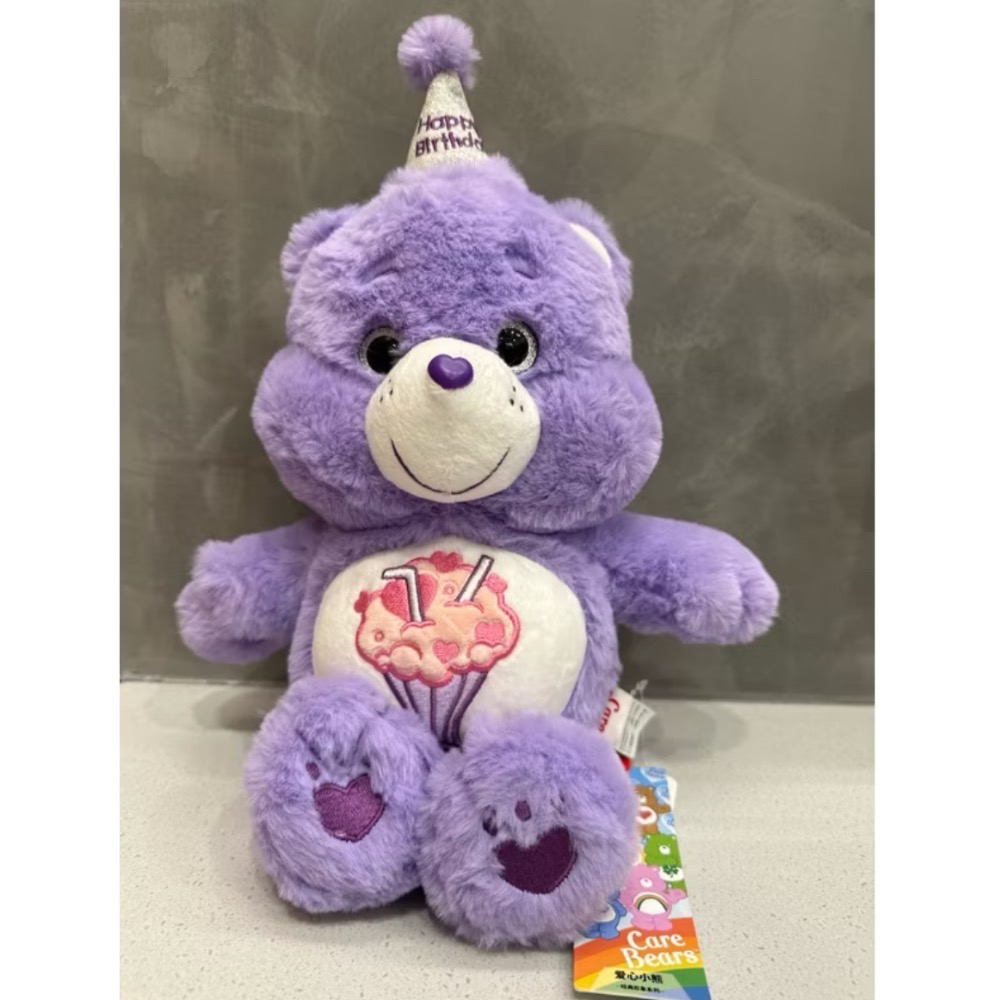 《雷標正版》Care Bears 彩虹熊娃娃 愛心小熊娃娃 生日派對帽彩虹熊 吊飾 鑰匙圈吊飾 吸盤娃娃 台灣現貨全新-細節圖9