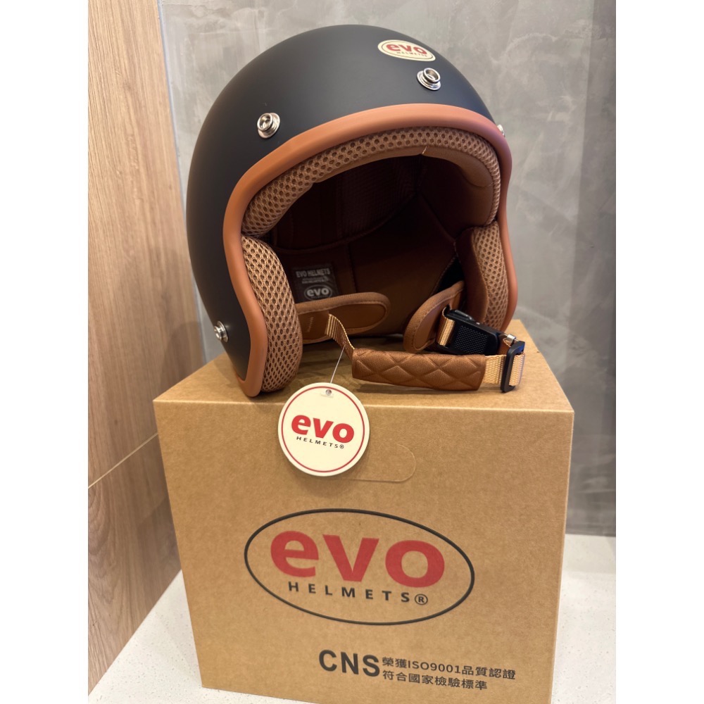 《正版》EVO安全帽 經典復古騎士帽 EVO 安全帽 CA-310 復古帽 CA310L 半拆洗 簡約 復古安全帽 機車-細節圖2