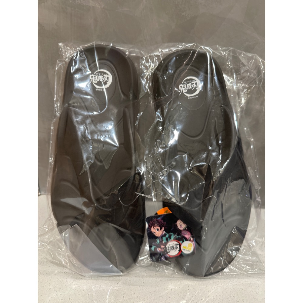 《正版》鬼滅之刃 炭治郎 彌豆子 輕量 防水 夾腳拖鞋 人字拖鞋 台灣製 黑色 男拖-規格圖4