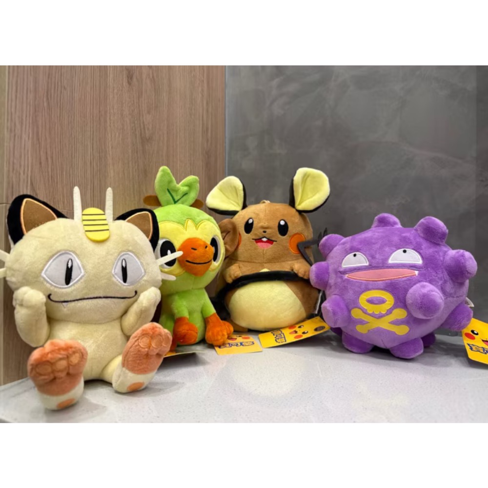 《正版》神奇寶貝玩偶 炎兔兒喵喵敲音猴 咚咚鼠 瓦斯彈 正電拍拍負電拍拍 木守宮 童偶熊 火稚雞 15公分6英吋 寶可夢-細節圖2