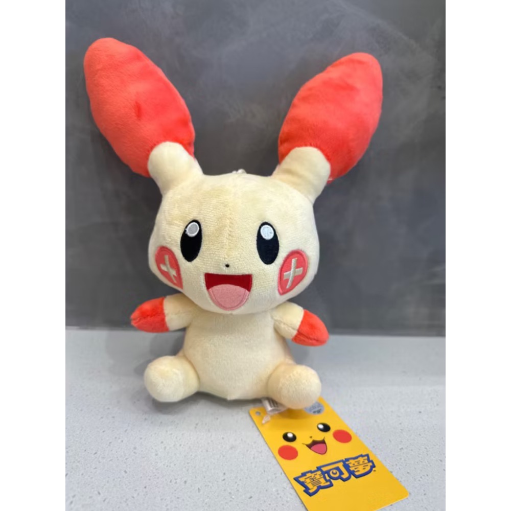 《正版》神奇寶貝玩偶 炎兔兒喵喵敲音猴 咚咚鼠 瓦斯彈 正電拍拍負電拍拍 木守宮 童偶熊 火稚雞 15公分6英吋 寶可夢-規格圖11