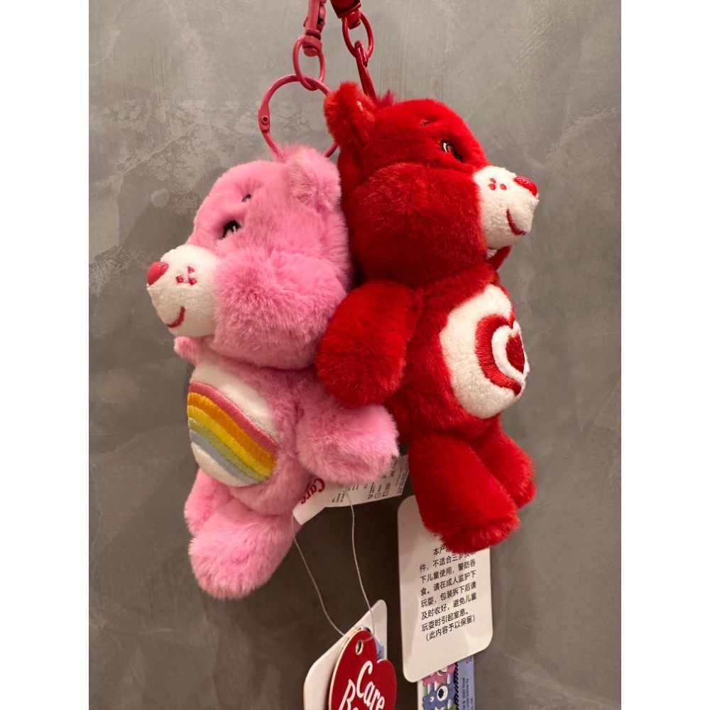 《雷標正版》Care Bears 彩虹熊娃娃 15公分鑰匙圈吊飾愛心小熊娃娃 彩虹熊 吊飾 鑰匙圈吊飾 娃娃 台灣現貨全-細節圖4