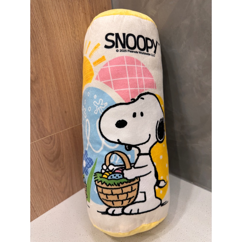 《正版》史努比圓筒抱枕 長條抱枕 SNOOPY 午睡枕 休憩枕-細節圖2