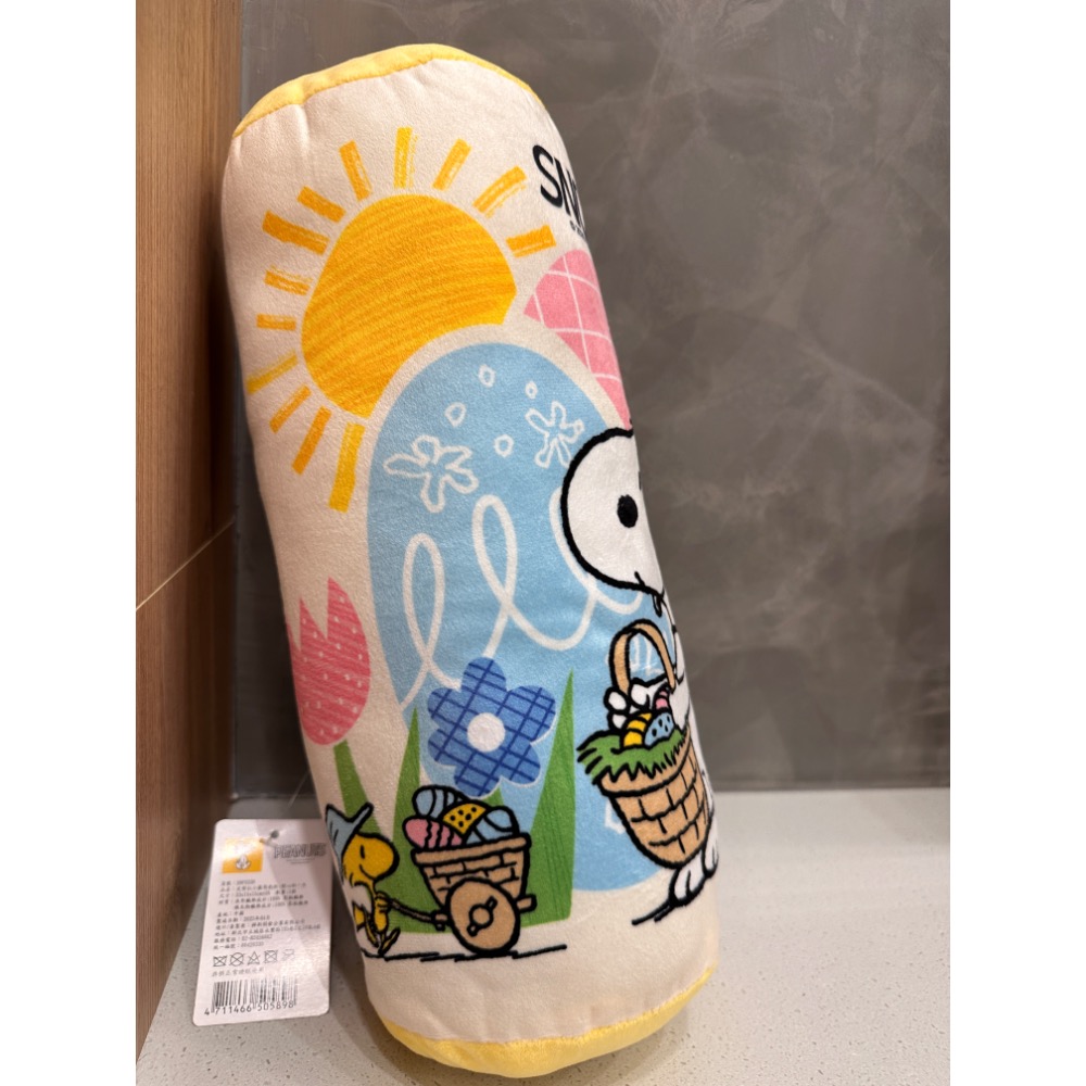 《正版》史努比圓筒抱枕 長條抱枕 SNOOPY 午睡枕 休憩枕-細節圖3