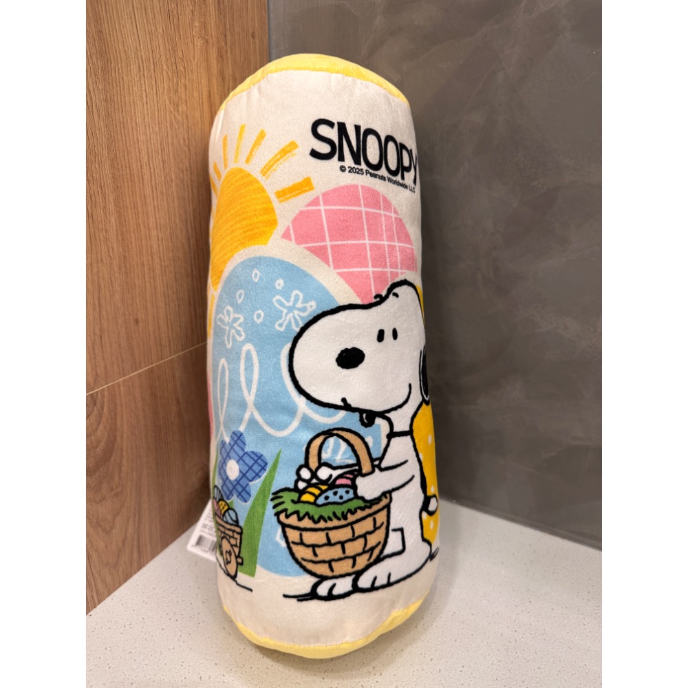 《正版》史努比圓筒抱枕 長條抱枕 SNOOPY 午睡枕 休憩枕-規格圖3
