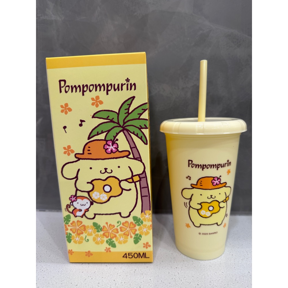 《正版》三麗鷗 大耳狗喜拿 布丁狗 450ml 吸管水杯 吸管杯 水壺-規格圖6