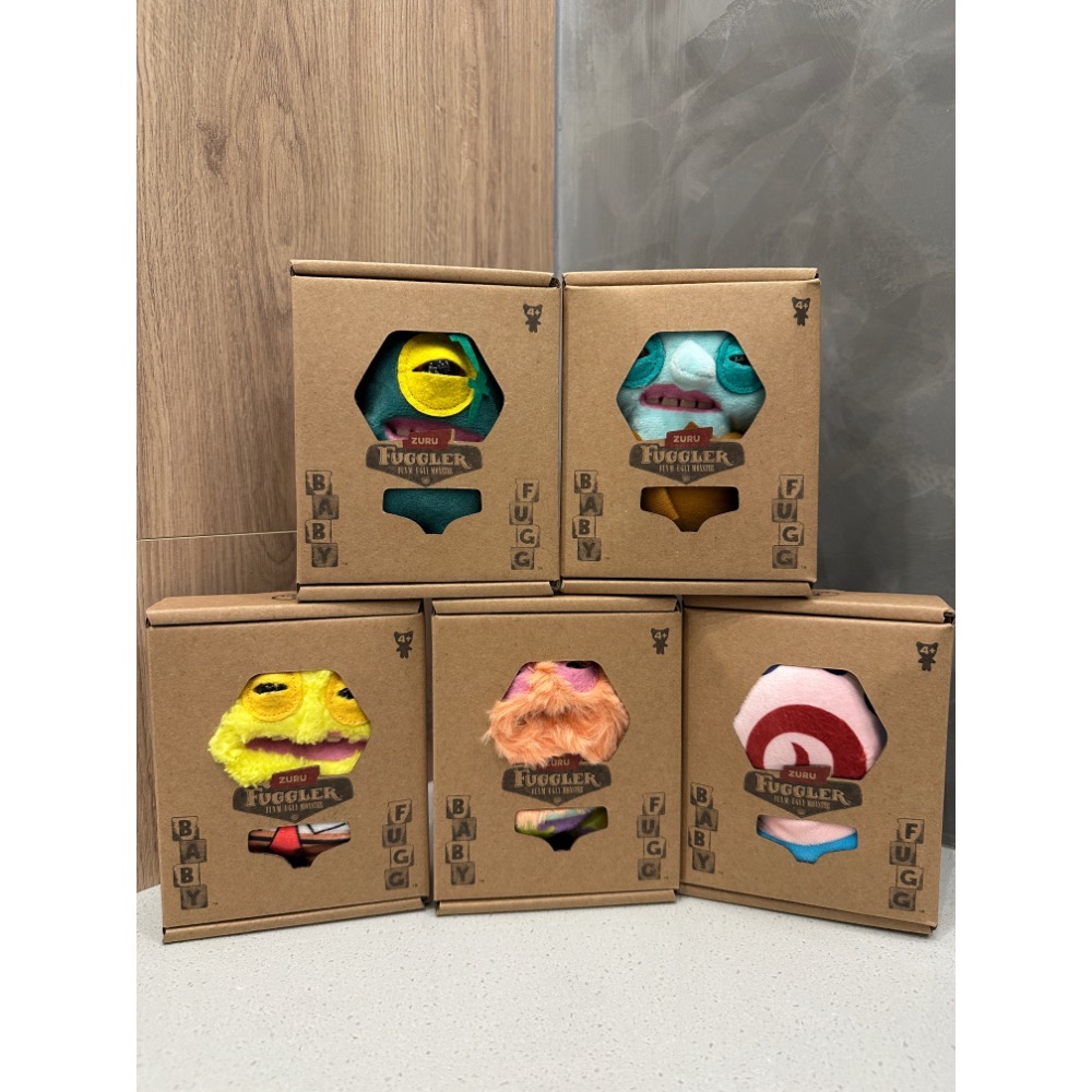 FUGGLER 放克牙寶 海綿寶寶 鑰匙圈 5英吋吊飾娃娃 醜娃娃 吊飾 公仔 派大星 章魚哥 海綿寶寶 皮老闆 小蝸-細節圖2